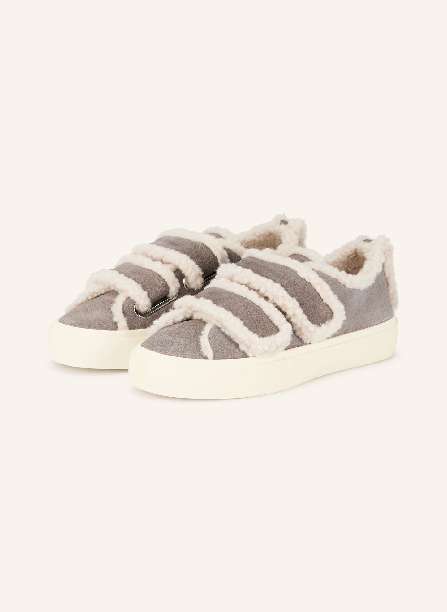 INUIKII Shearling Low Velcro Grey