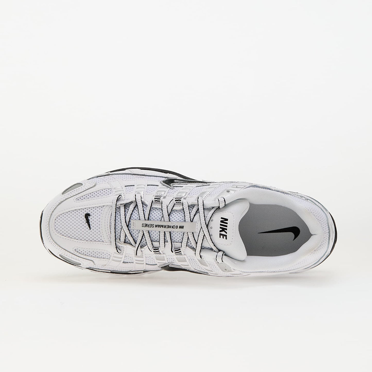 Nike P-6000 White Metallic Silver Black