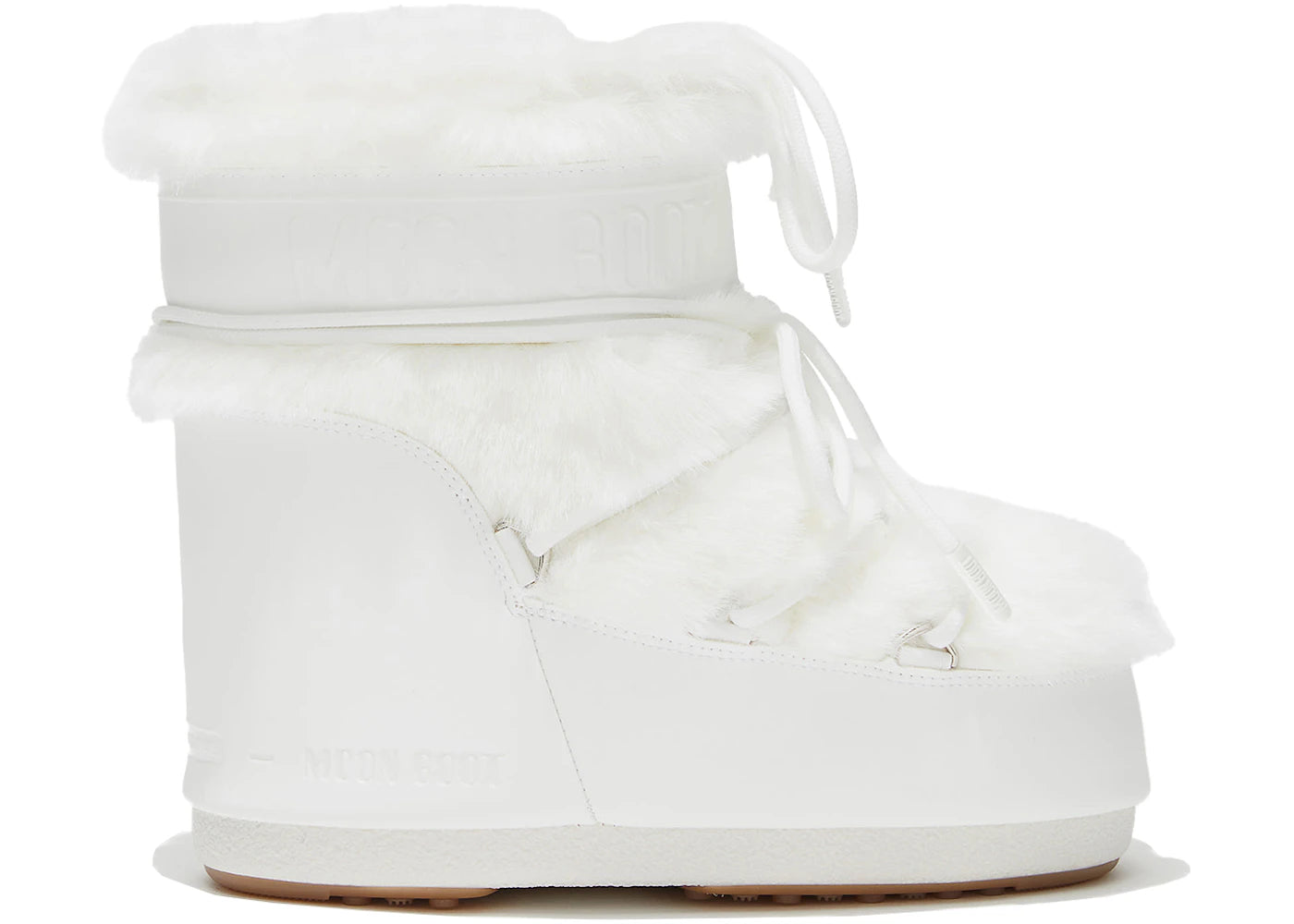 Moon Boot Icon Faux-Fur Low Boot White