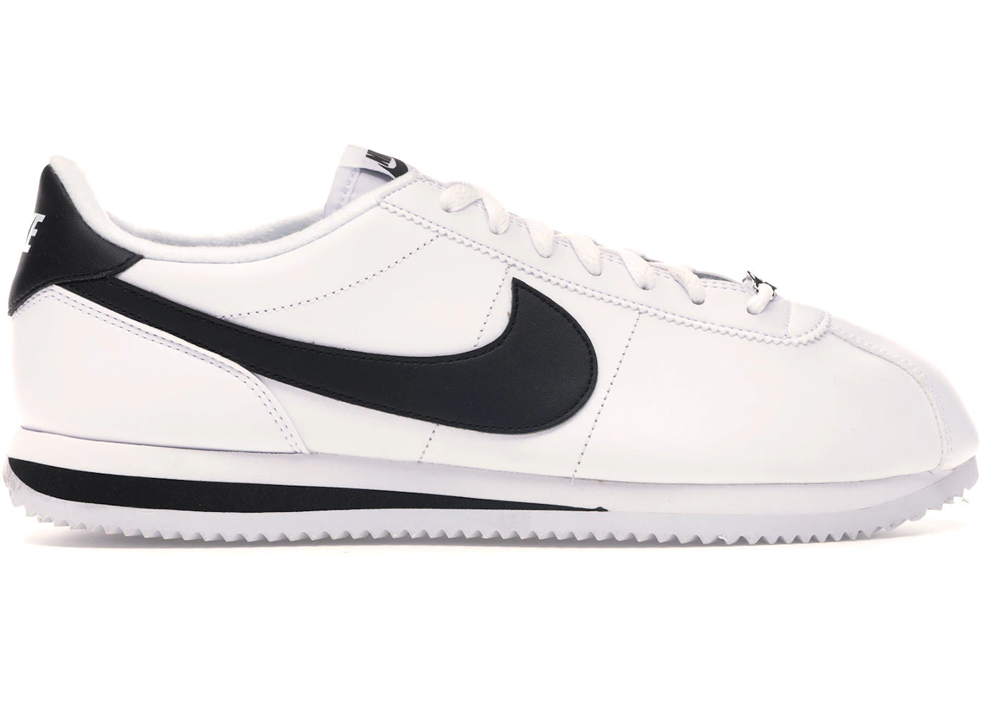 Nike Cortez Basic Cuir Blanc Noir