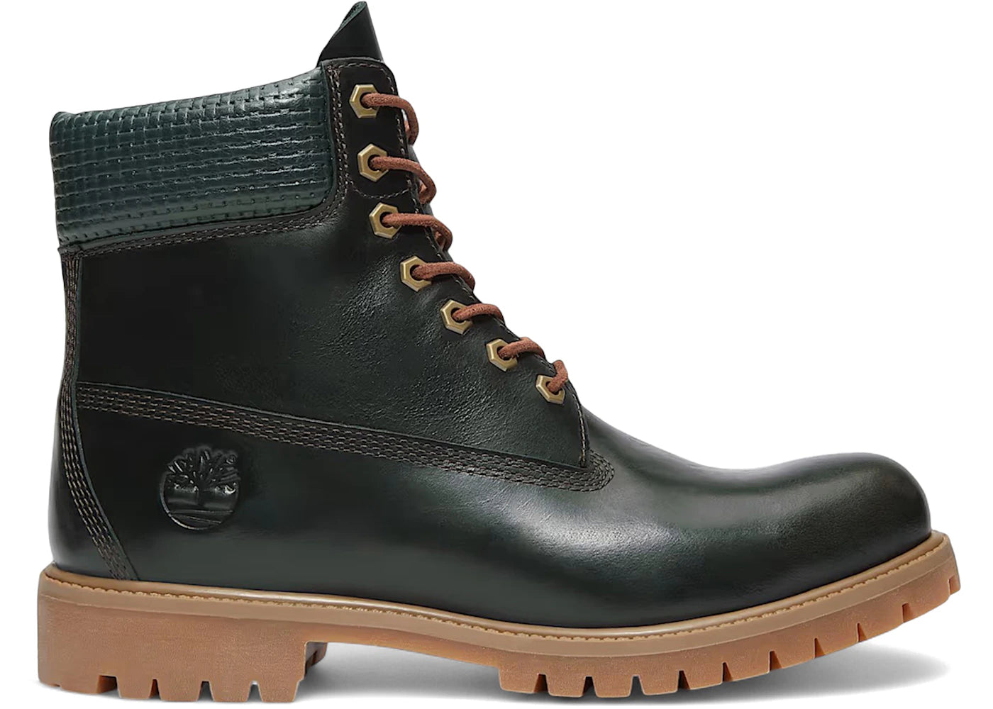 Timberland 6 Inch Premium Waterproof Boot Dark Green Full Grain