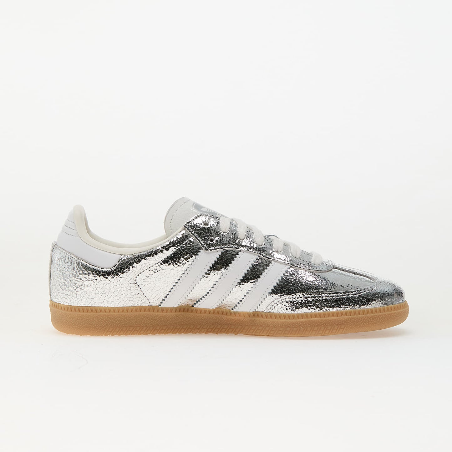 adidas Samba OG Silver Metallic Cracked Leather