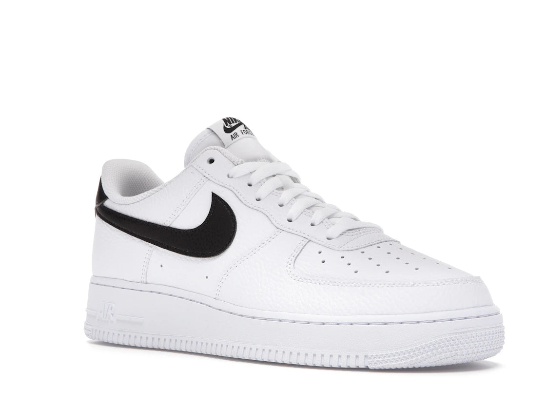 Nike Air Force 1 Low '07 Blanc Noir Cuir grainé