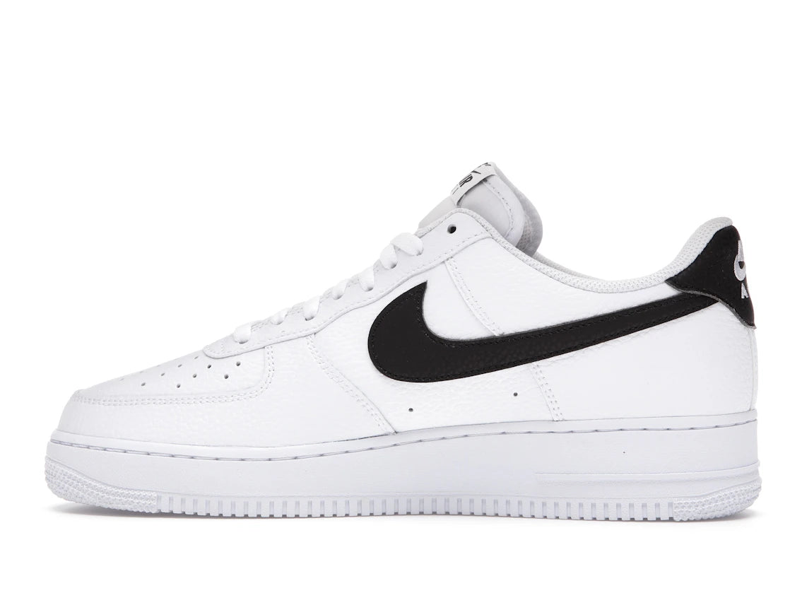 Nike Air Force 1 Low '07 Blanc Noir Cuir grainé
