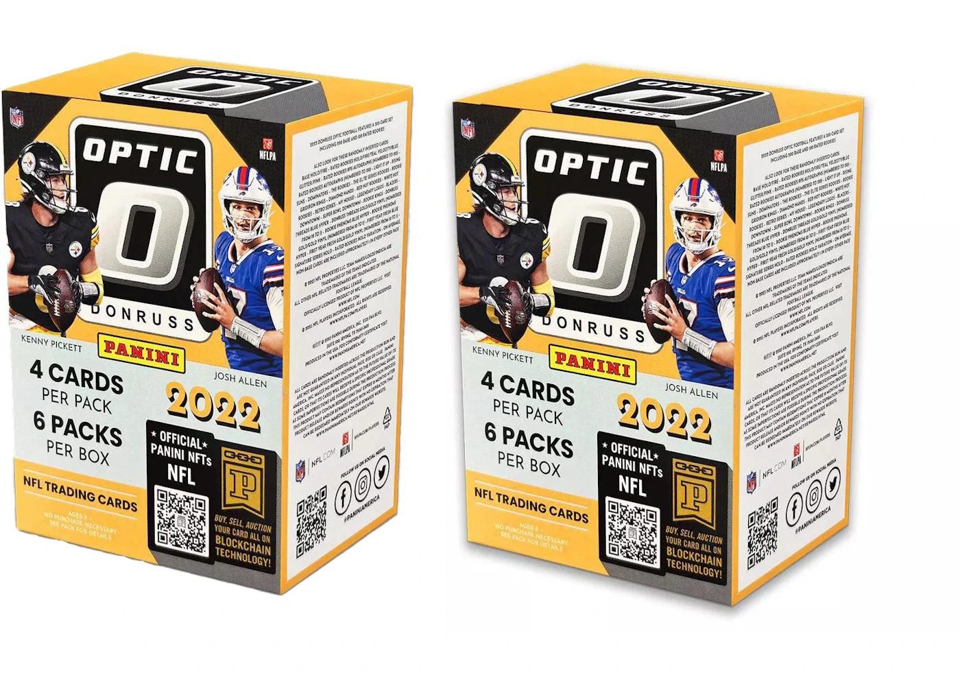 Panini Football 6-Pack Blaster Box  2x Lot 2022 Panini Donruss Optic
