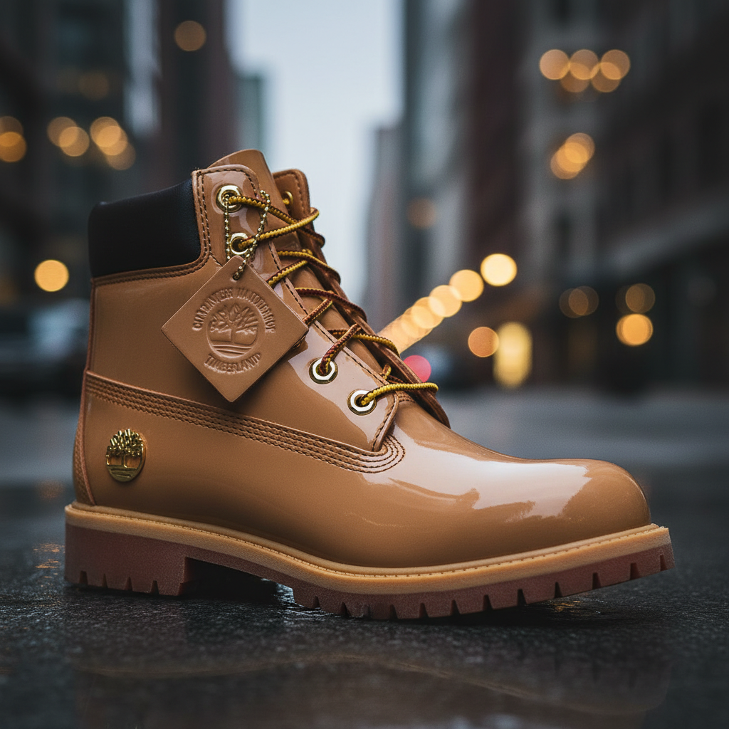 Timberland 6 Inch Premium Waterproof Patent Boots Finch Wheat