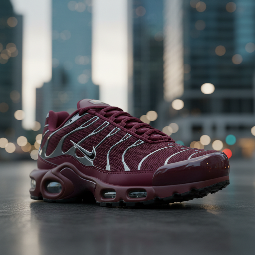 Nike Air Max Plus SE Bordeaux nuit Argent métallisé