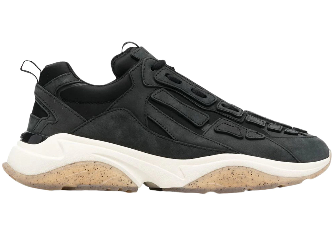 AMIRI Bone Runner Schwarz Weiß Transparente Sohle