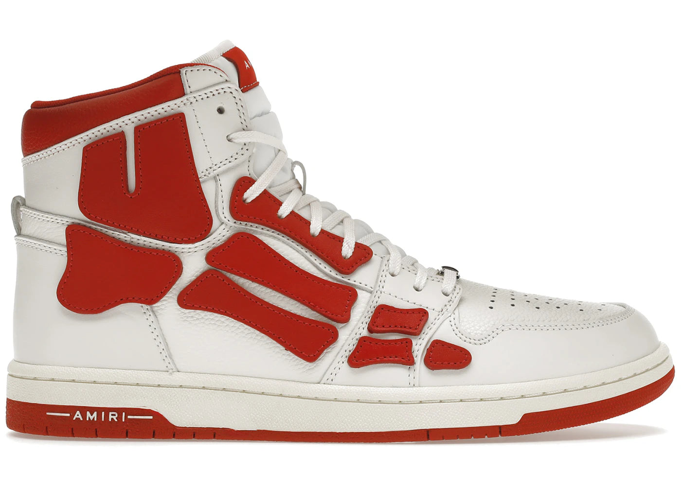 AMIRI Skel Panelled High Top Blanc Rouge