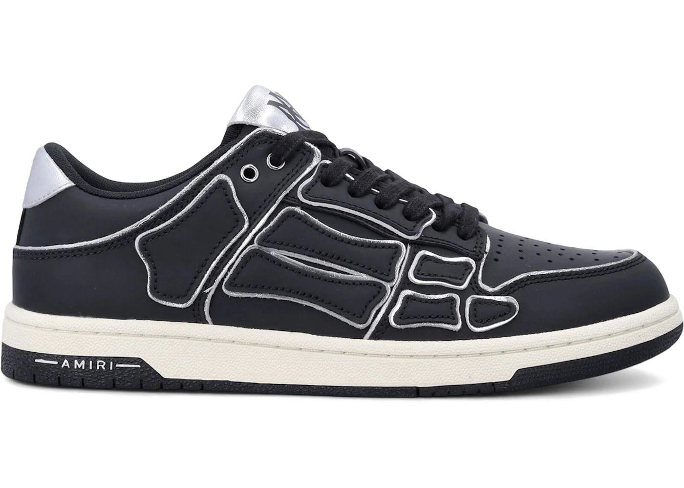 AMIRI Skel Top Low Schwarz Silber