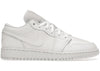 Jordan 1 Low Triple White Tumbled Leather