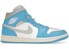 Jordan 1 Mid Dark Powder Blue White Sail Neutral Grey