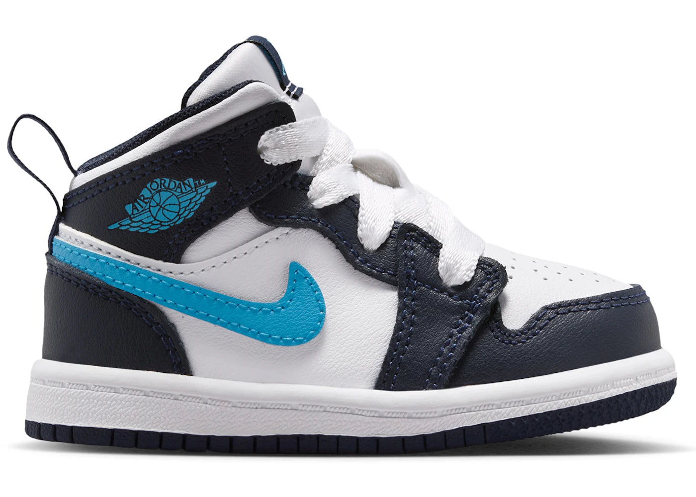 Jordan 1 Mid Obsidian Dark Powder Blue