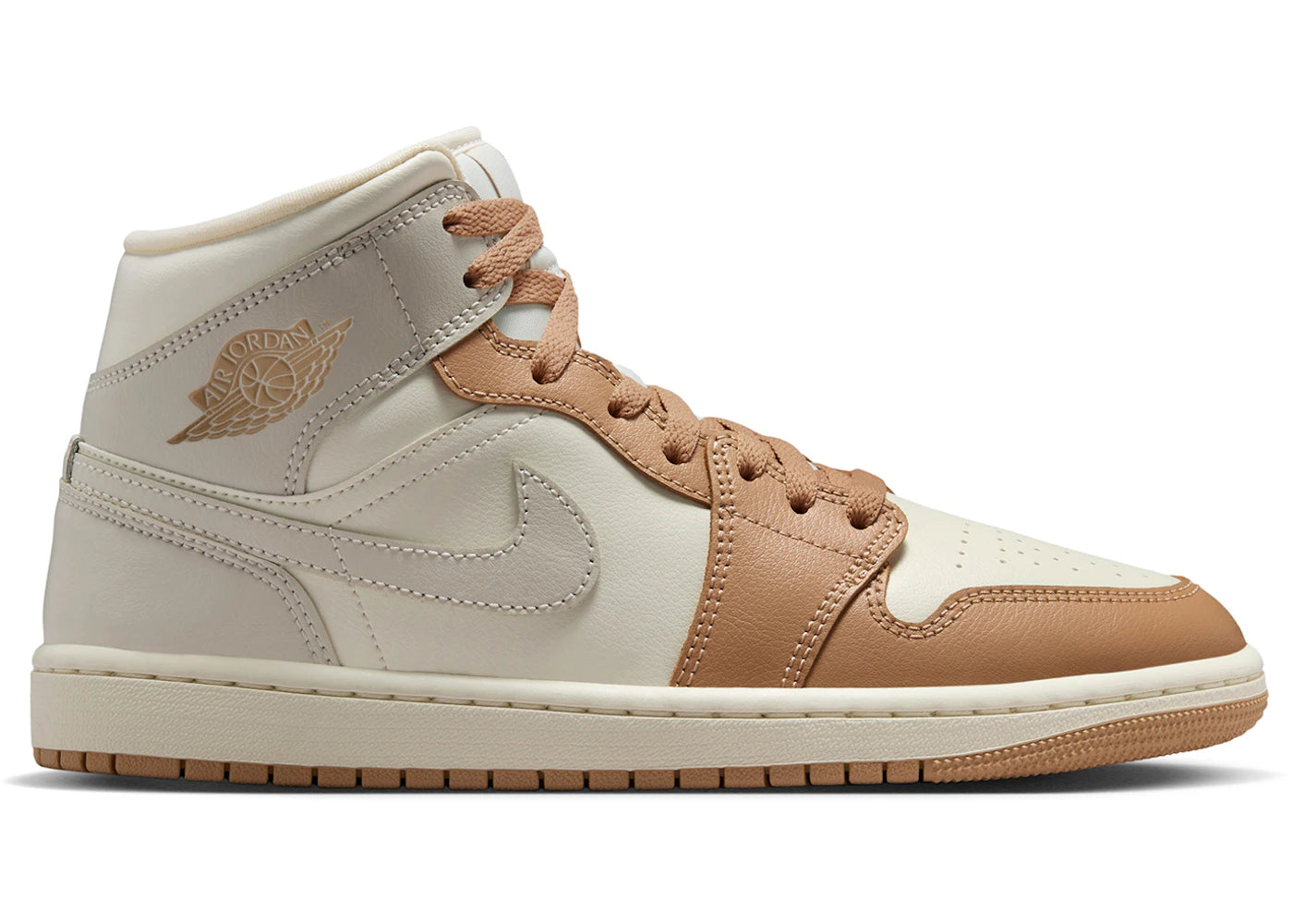 Jordan 1 Mid Tan Toe