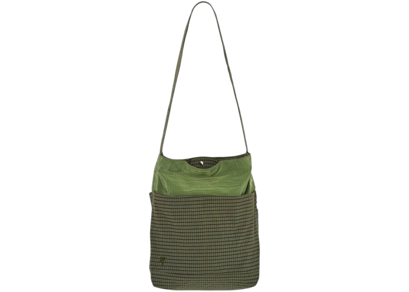 Bad Bunny x Zara Fabric Shoulder Shopper Bag Green - main view
