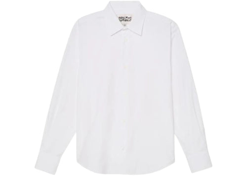 Bad Bunny x Zara Regular Fit Poplin Shirt White - main view