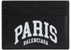 Balenciaga Cities Paris Leather Card Holder Black