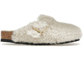 Birkenstock Boston Big Buckle Shearling Egg Shell