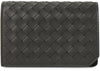 Bottega Veneta Intrecciato Card Holder Khaki Gray