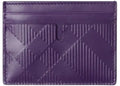 Étui à cartes Burberry Check 4 emplacements violet royal