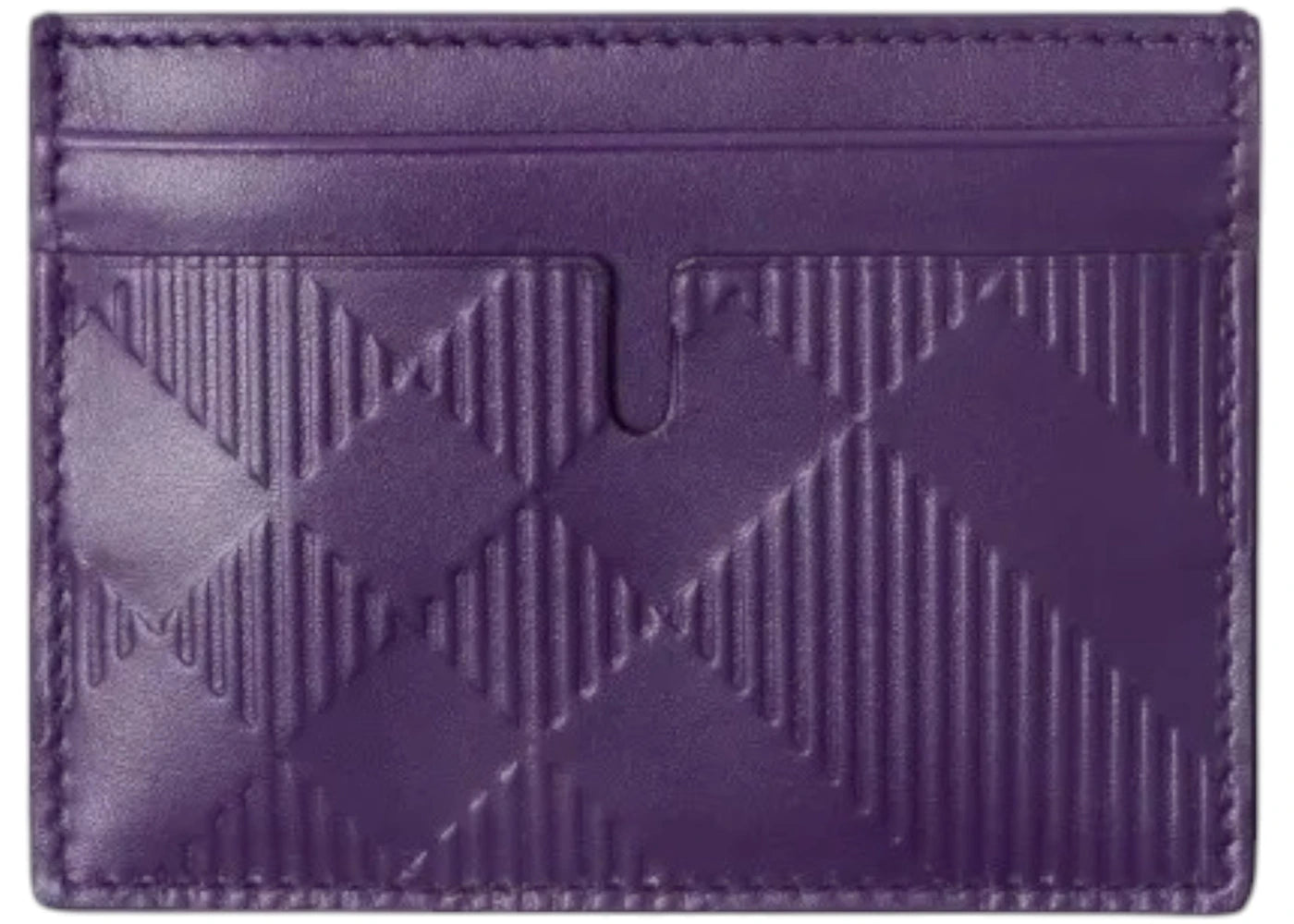 Étui à cartes Burberry Check 4 emplacements violet royal