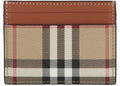 Burberry Check Print Card Holder Archive Beige
