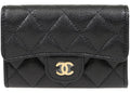 Chanel Classic Zipped Wallet Card Holder Black