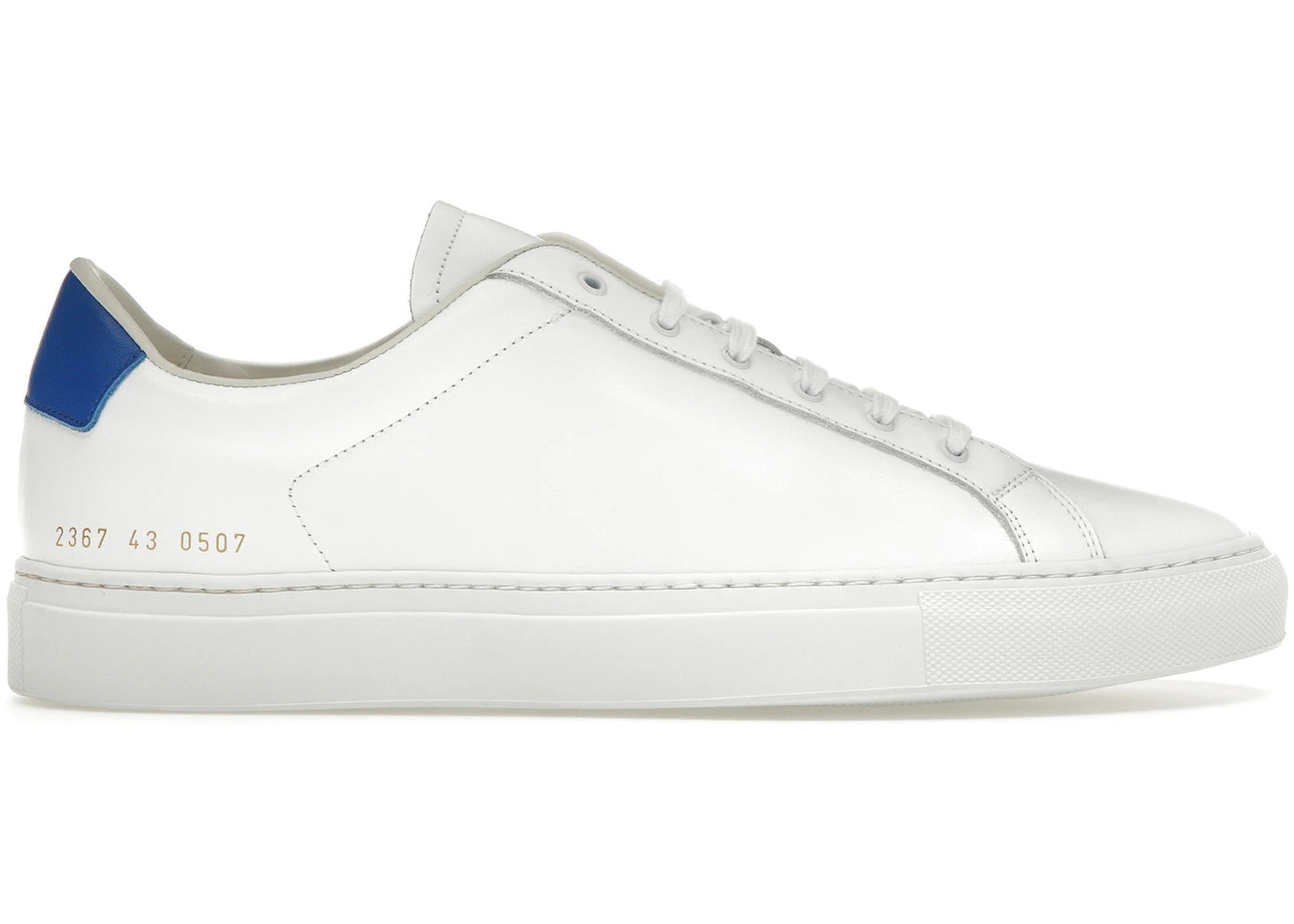 Common Projects Retro Low Blanc Bleu