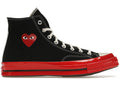 Converse Chuck Taylor All Star 70 Hi Comme des Garçons PLAY Noir Rouge Semelle Intermédiaire