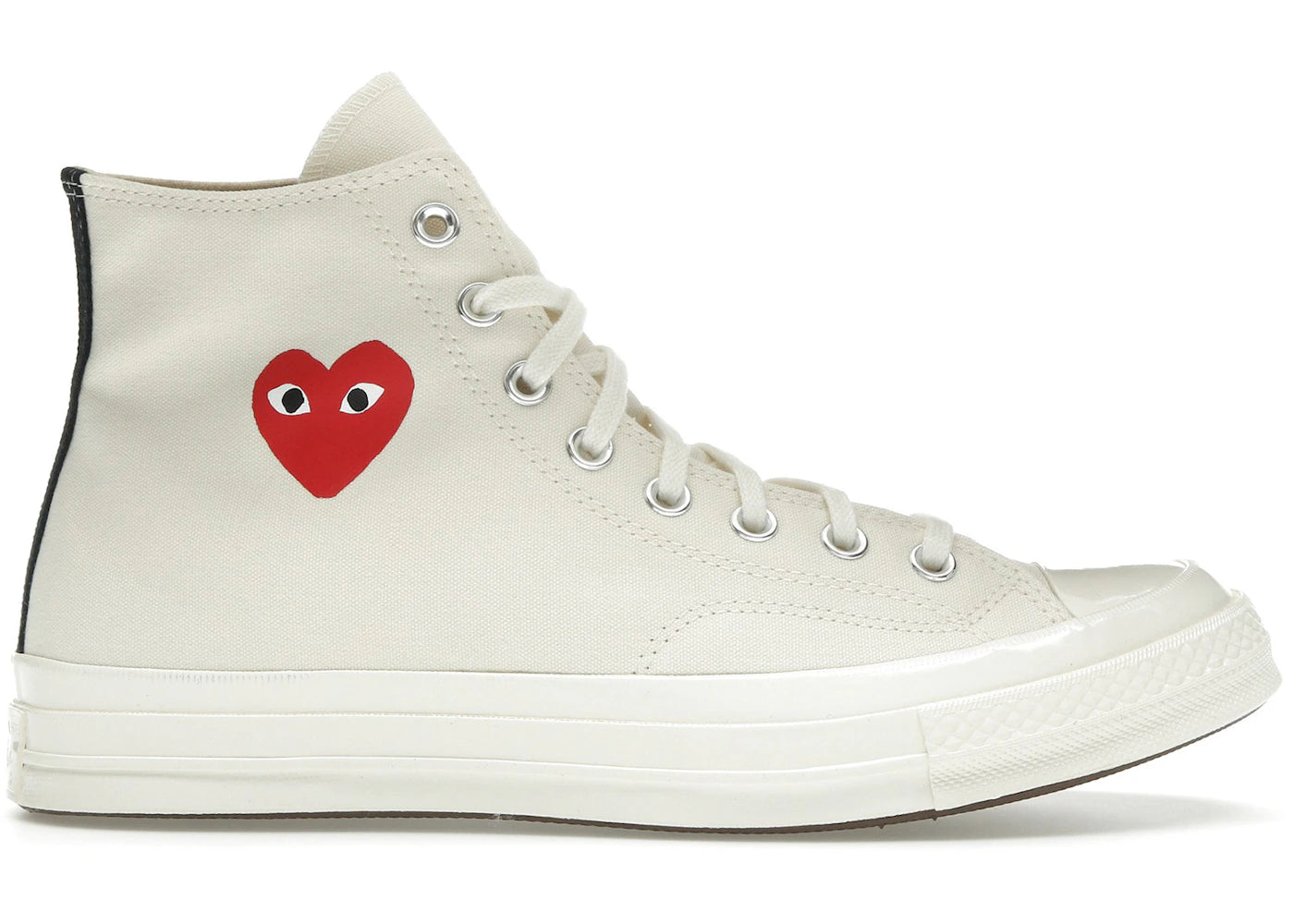 Converse Chuck Taylor All Star 70 Hi Comme des Garçons PLAY Single Heart Milk