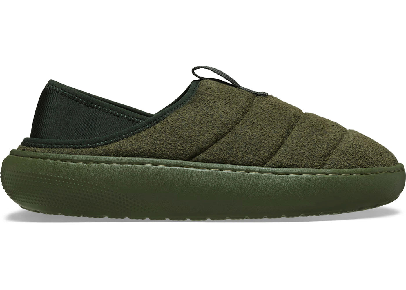 Crocs Classic Moc Suede Végan Vert Militaire