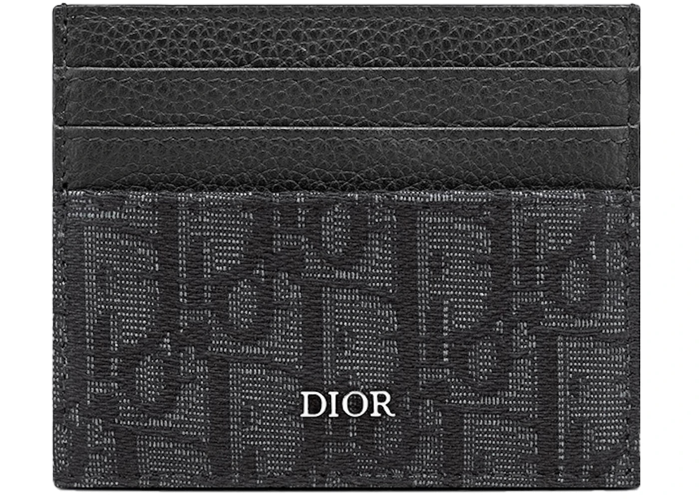 Porte-cartes Dior Jacquard Oblique Noir