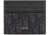 Porte-cartes Dior Jacquard Oblique Noir