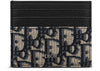 Porte-cartes en jacquard Dior Oblique beige et noir