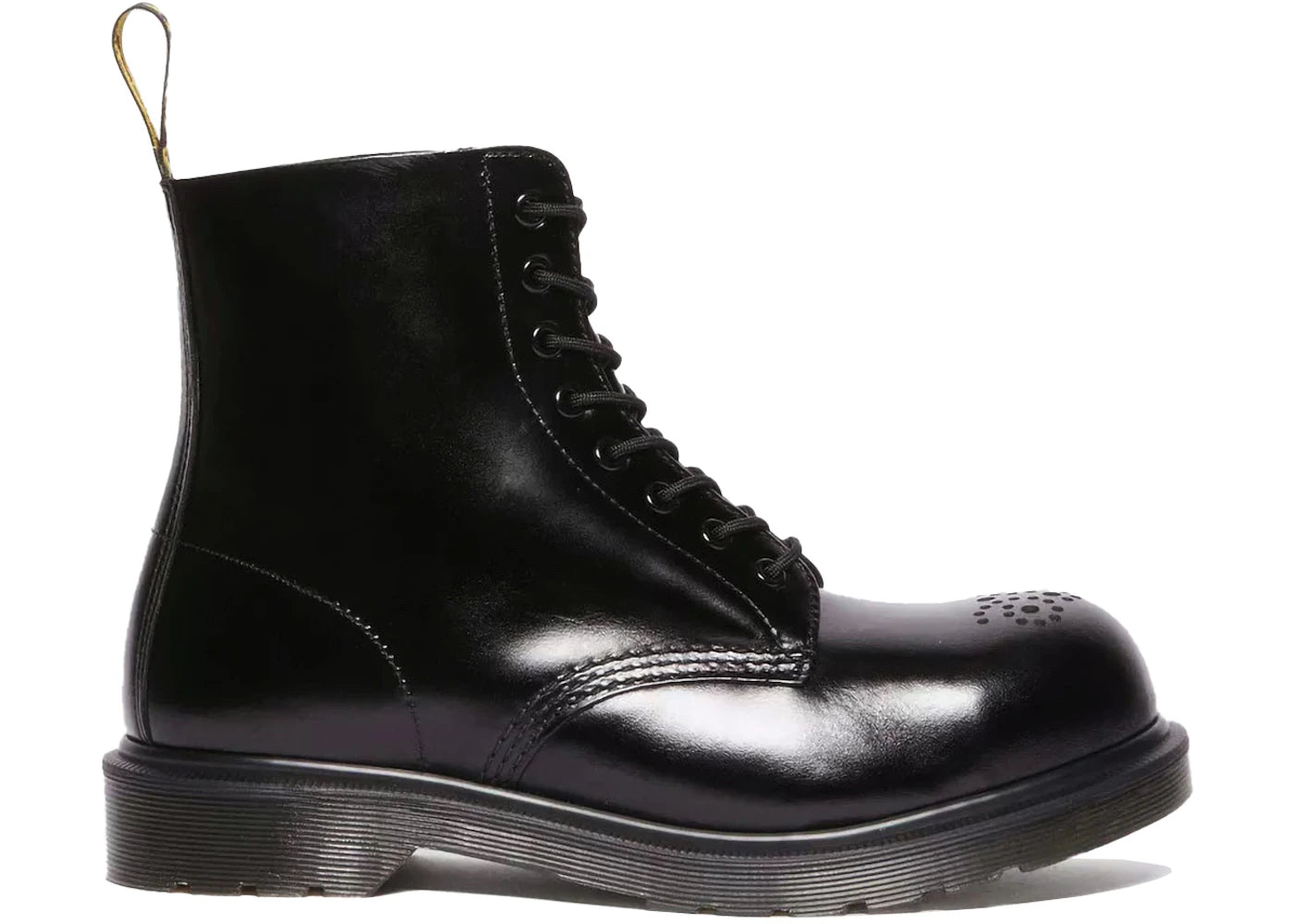 Bottes Dr. Martens 1460 à embout d'acier en cuir Analine noir
