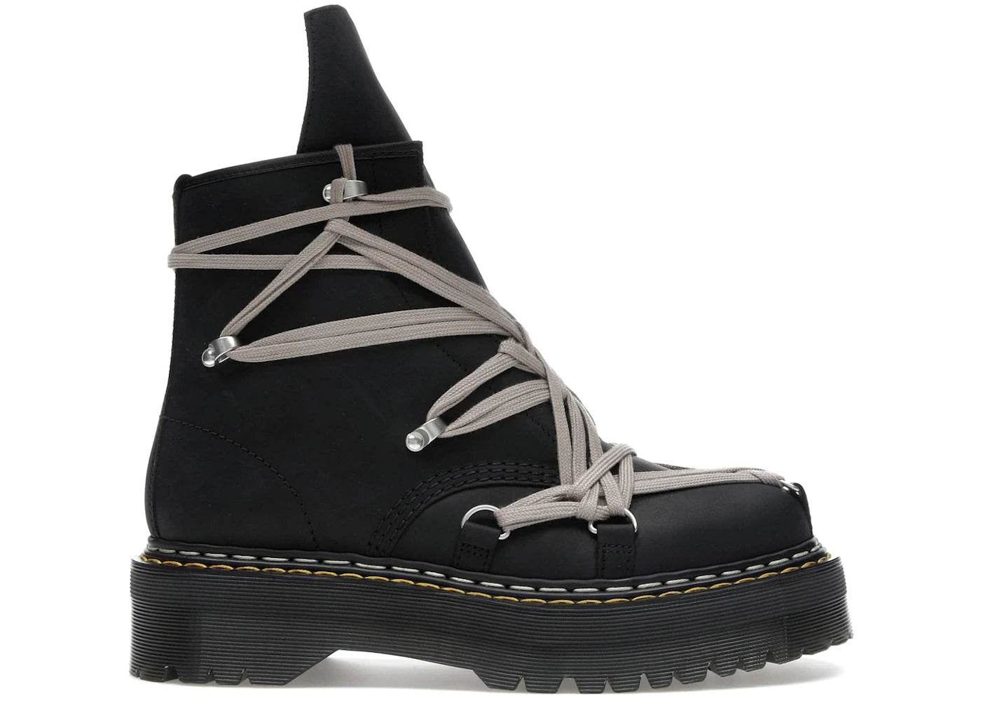 Bottes 1460 DRKSHDW Quad Sole Mega Lace de Dr. Martens Rick Owens noires