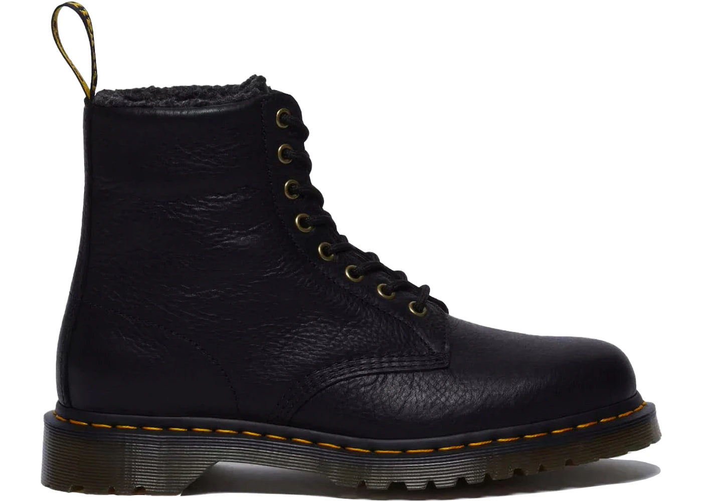 Dr. Martens 1460 Stiefel mit Kunstfellfutter, Schwarz