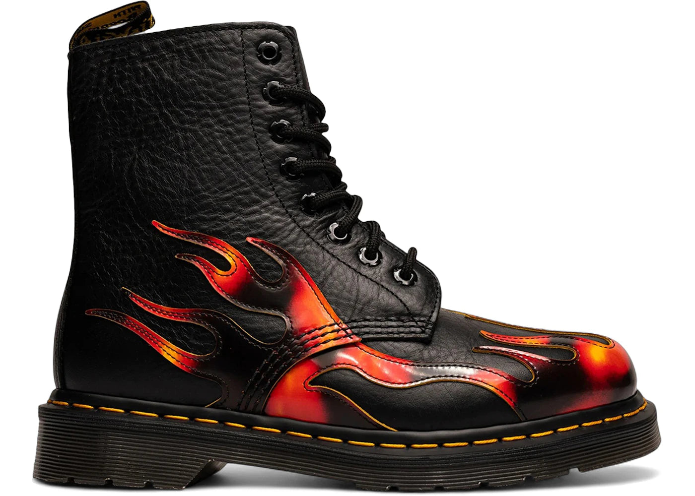 Dr. Martens 1460 Pascal Flamme Noir Rouge Vif