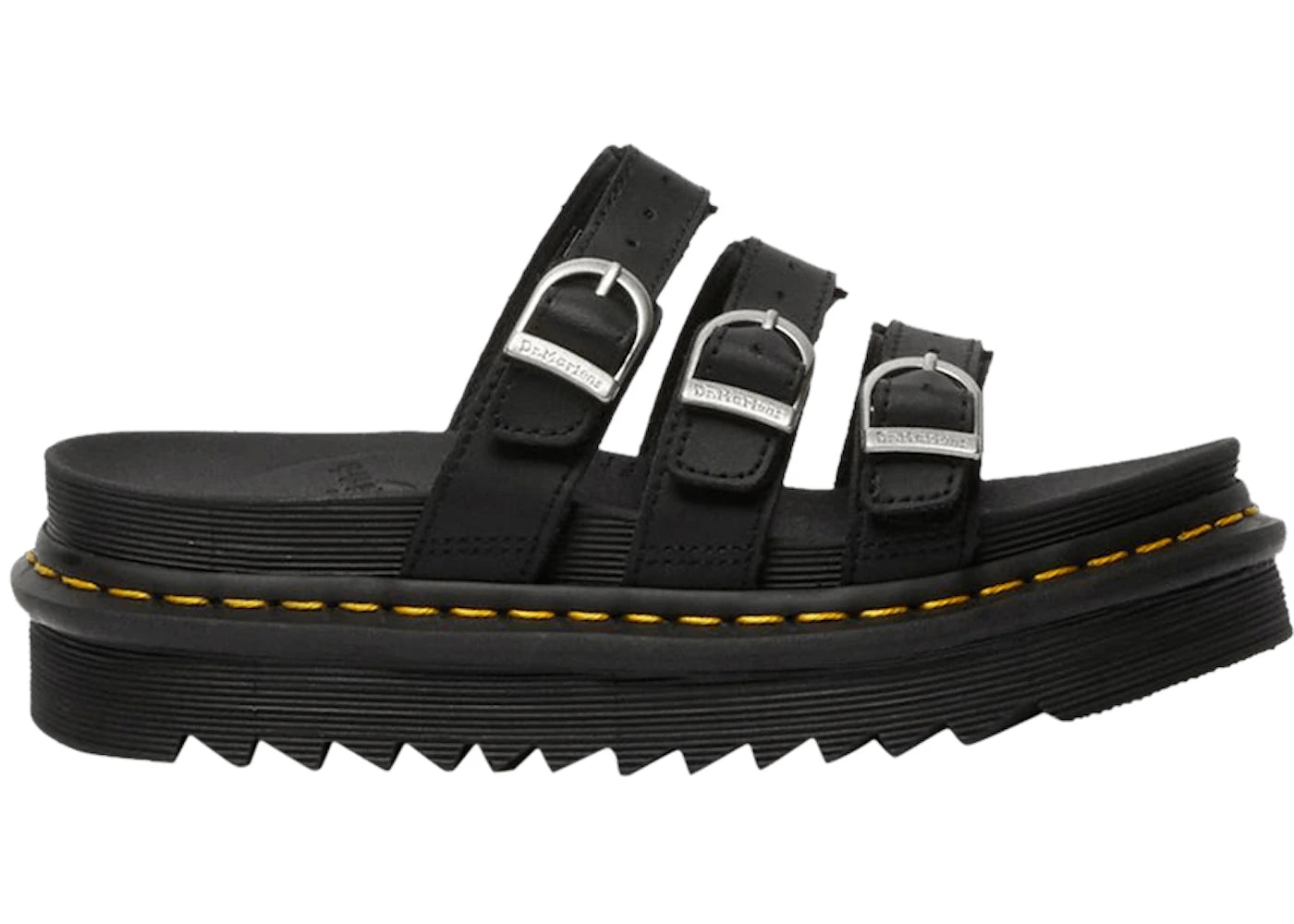 Dr. Martens Blaire Leather Slide Black Hydro