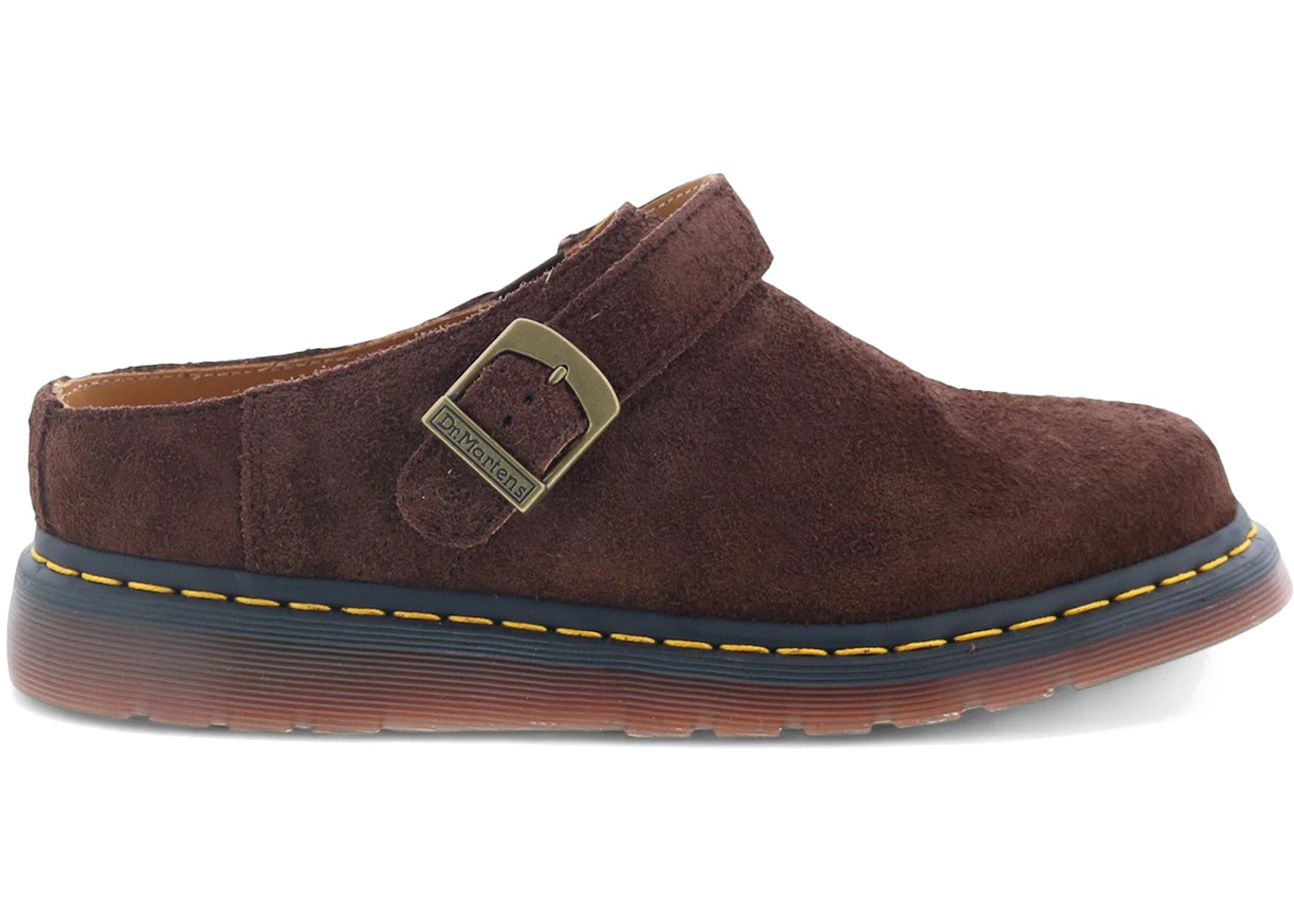 Mules Dr. Martens Isham en daim Desert Oasis marron foncé