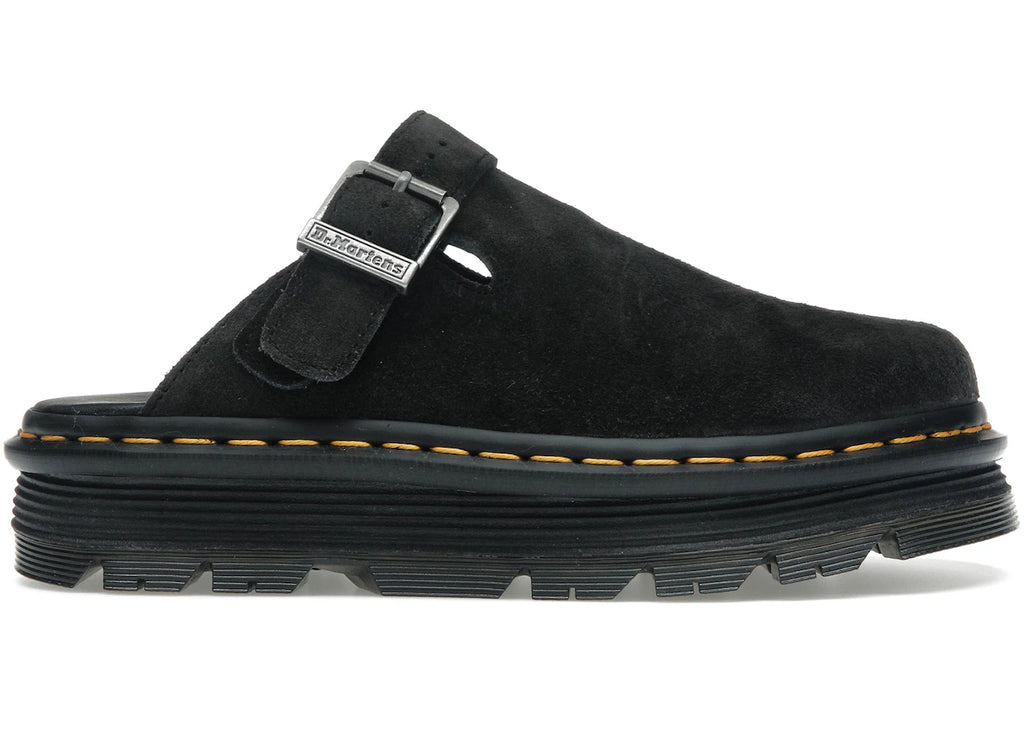 Dr. Martens Zebzag Suede Slingback Mule à plateforme Noir