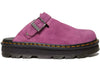 Dr. Martens Zebzag Wildleder-Slingback-Plateau-Pantolette, gedecktes Lila