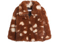 Gap x Sandy Liang Baby/Toddler Spotted Vegan Fur Half-Zip Pullover Brown
