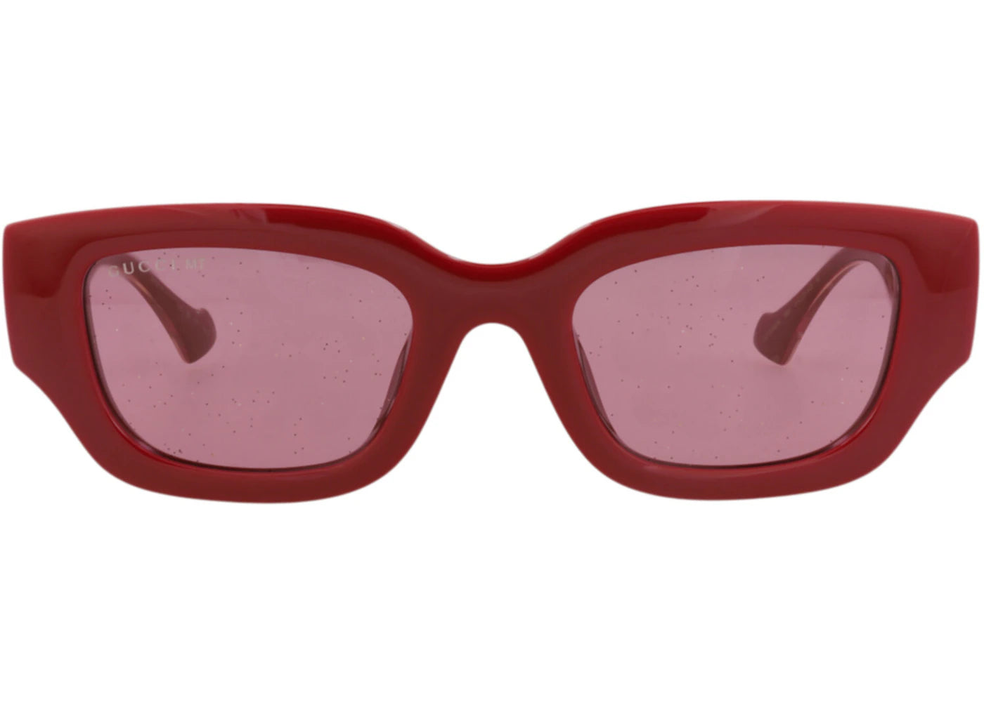 Gucci Cat-Eye-Sonnenbrille mit Spritzgussrahmen, burgunderrot, kristallfarben