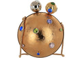 Gucci Crystal-Embellished Sphere Clutch Gold