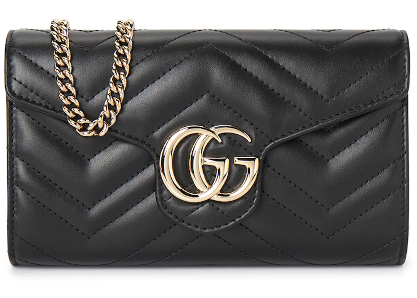 Gucci GG Marmont Chain Shoulder Bag Black
