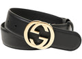 Gucci Interlocking G Belt Light Gold-tone Black