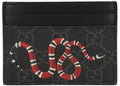 Gucci Kingsnake Print GG Supreme Kartenetui Schwarz/Rot
