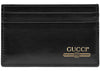 Étui à cartes Gucci en cuir avec logo Gucci noir