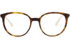 Monture optique Gucci en acétate à monture ronde Havane Argent Transparent